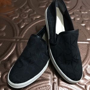 Calvin Klein Black CK Monogram Canvas Shoes🖤